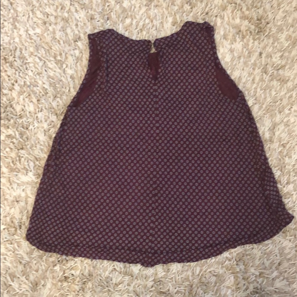 LOFT Shirttail Patterned Shell - Picture 3 of 3